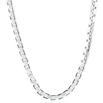 Pompeii3 Mens Tight Box 14k Gold (104gram) or Platinum (195gram) 6mm Link Chain Necklace 24