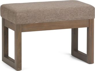 Simpli Home Milltown 27In Contemporary Rectangle Footstool Ottoman Bench