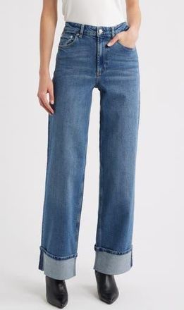 Rails Getty Cuffed High Waist Wide Leg Jeans in Rich Indigo Cuffed at Nordstrom Rack, Size 29