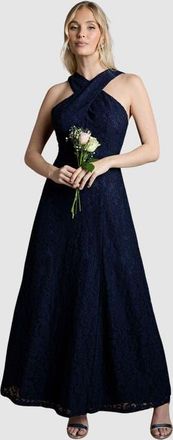 Coast Cross Halter Neck Bridesmaid Maxi Dress in Navy at Nordstrom, Size 10