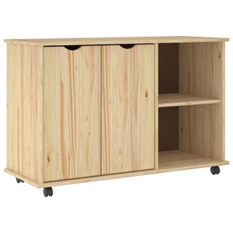 vidaXL Gabinete Rodante Con Rueda Marr&oacute;n 100 X 39 X 65,5 Cm Vidaxl