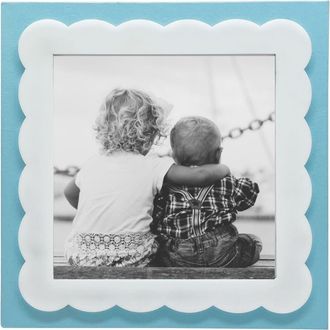 Mariposa Scalloped 4 x 4-Inch Picture Frame in Blue at Nordstrom