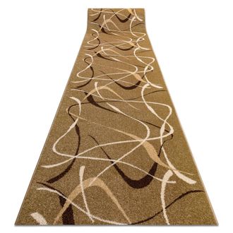 RugsX RugsX Karmel Heat-Set Runner in Brown | Size: 100 cm x 370 cm