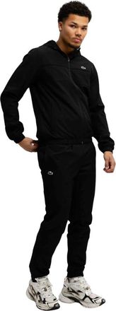 Lacoste Diamond Taffeta Sport Trainingspak - Heren - Trainingspakken - Zwart - L - Katoen - Fitness