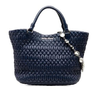 Miu Miu Pre-owned Miu Miu Matelasse Nappa Crystal Satchel Ladies 136ZQP8BBZGZ0WMB