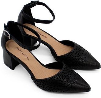 Bottero Botjanet XXIII Ankle Strap Pointed Toe Pump in Preto at Nordstrom, Size 11