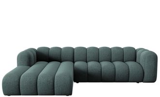MICADONI 4-Sitzer Design Modul Ecksofa Lupine mit Eckteil links - Chenille-Bezug