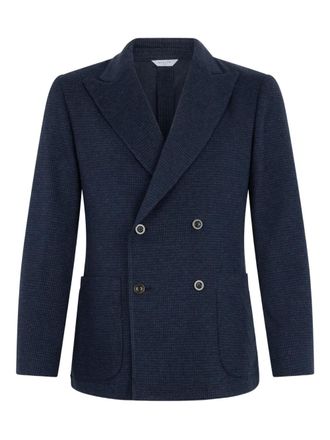 Boglioli double-breasted patch-pocket blazer - Blue