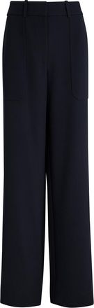 Veronica Beard Cole Straight-leg Twill Trousers - Navy - 6 (UK10 / S)