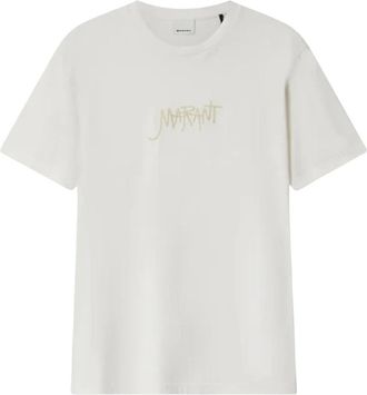 Isabel Marant Tops, Heren, Wit, M, Katoen, Honore T-shirt