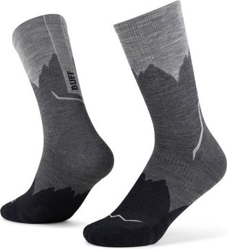 Buff Merino Lightweight Crew Sock LWC3 Merinosocken - Unisex | grau