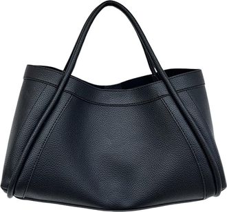 Generic Leather Tote Bag and Pouch Women Large Capacity Shoulder Bag Handbag Versatile Crossbody Bag Clutch Bag Commuting Bag (Black)