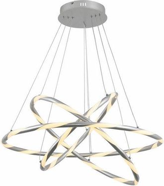 Reality Lampada Sospesa Led Twister Reality 3 Anelli Cromo 60w