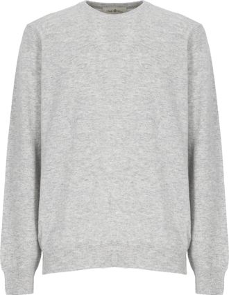 Della Ciana Merino Wool And Cashmere Sweater With Ribbed Detailing