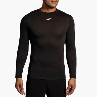 Brooks High Point Long Sleeve Tee In Black