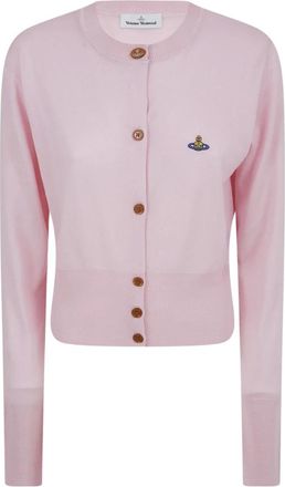 Vivienne Westwood Cardigans, female, Pink, Size: S Bea Cropped Cardi
