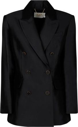 Zimmermann Black Luminosity Shawl Collar Blazer - female - Zimmermann - Blazers - Black - S - Jackets