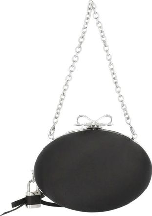 Self Portrait Bolso de Sat&eacute;n Ovalado - Bags - Mujer - Negro - ONE SIZE