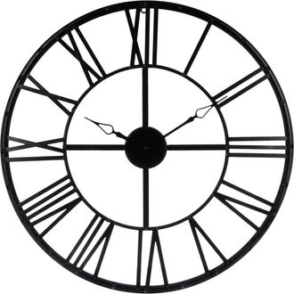 Atmosphera Atmosphera - Reloj De Meta Negro, Vintage Para Decoraci&oacute;n D. 69,5 X P. 4cm - Negro