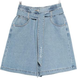 Pinko Denim Shorts With Waist Belt
