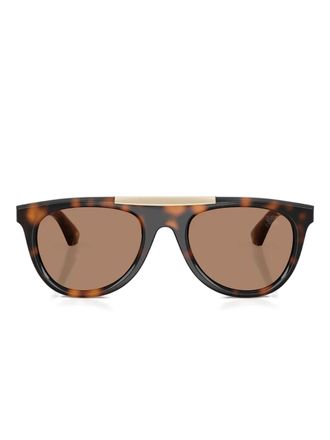 Burberry Sunglasses Occhiali da sole con motivo Havana e dettaglio oro - Marrone