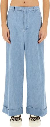Valentino Garavani Denim Pants With Lapels-Uomo
