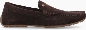 Hush Puppies Mens Hush Puppies RALPH SUEDE Mens Loafer Shoes Brown - Size: 12