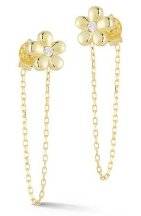 Sphera Milano Gold Vermeil Flower Earrings in Yellow Gold at Nordstrom Rack