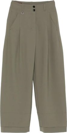 High Pantaloni plissettati con tasche - Verde