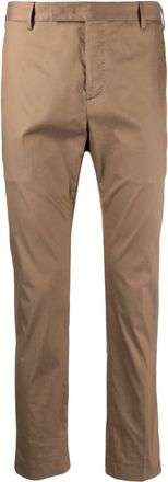 Pantaloni Torino cropped slim-fit chinos - men - Cotton/Spandex/Elastane/Polyamide - 54 - Brown