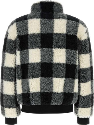 Givenchy Mens Embroidered Pile Jacket Blackwhite Giacche E Gilet