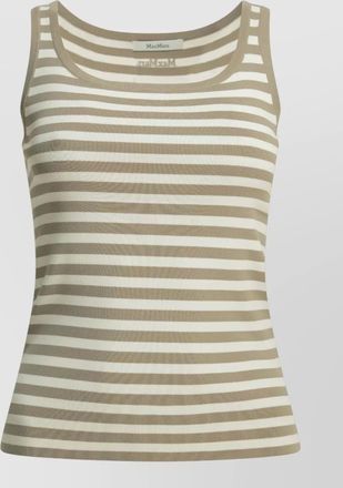 Max Mara striped tank top sleeveless scoop neck