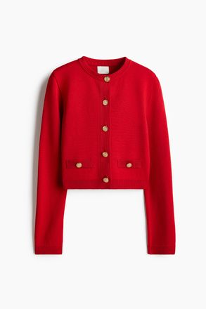 H&M Feinstrick-Cardigan - Red