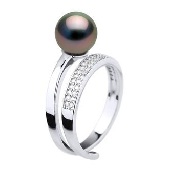 Ateliers Saint Germain Ring Sieraden - Echte Gecultiveerde Tahiti Parel Rond 8-9 mm