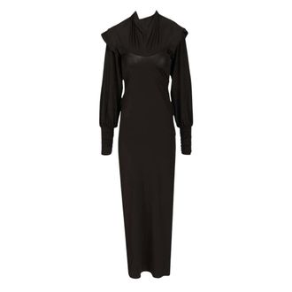 Rotate Abito Lungo con Cappuccio Slinky - - Dresses - Donna - Nero - S
