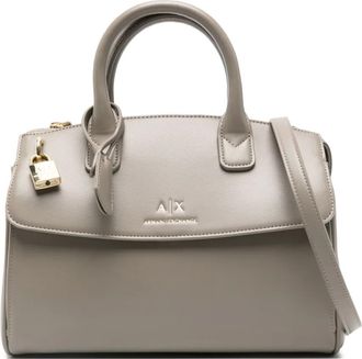 A|X Armani Exchange ASV Trunk padlock tote bag - Neutrals