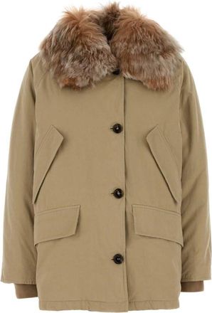 Prada Beige Shirt Collar Jacket