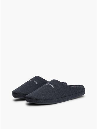Tommy Hilfiger Mens Tommy Logo Felt Slipper - Navy Blue - XL