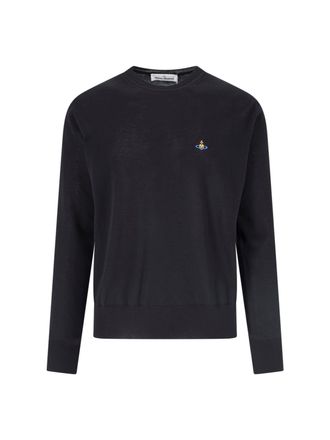 Vivienne Westwood Black Alex Crew Neck Cotton Sweater