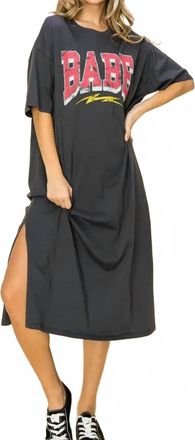 Tr&egrave;s Bien Babe T-Shirt Dress In Black