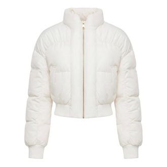 Elisabetta Franchi Jassen, Dames, Wit, S, Polyester, Piumino Vela