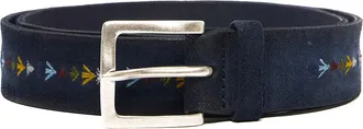 Orciani Embroidered Suede Leather Casual Belt