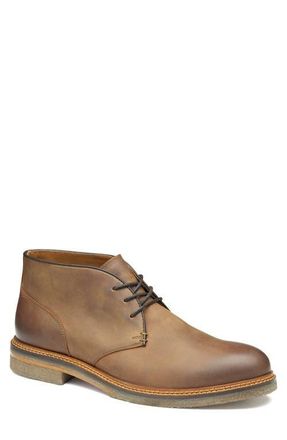 Johnston & Murphy Calder Chukka Boot in Brown Oiled Full Grain at Nordstrom, Size 10.5