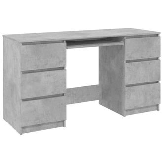 Berkfield Home Writing Desk Concrete Grey 140x50x77 cm Engineered Wood | Size: 140 x 50 x 77 cm