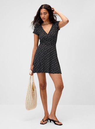 Twik Womens Patterned crossover minidress