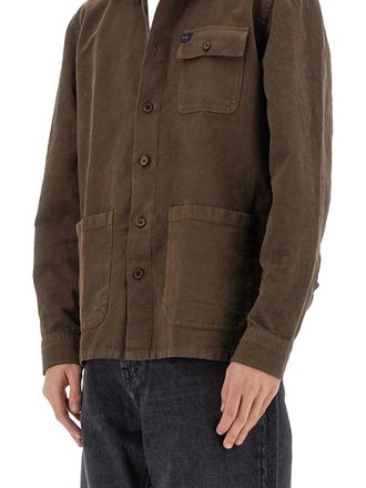 Fay Linen-Cotton Shirt Jacket - Brown