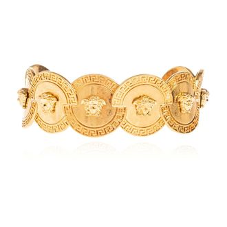 Versace Bracelets, female, Yellow, Size: M Medusa Head Bracelet
