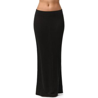 Naked Wardrobe Knit Maxi Skirt in Black at Nordstrom, Size X-Large
