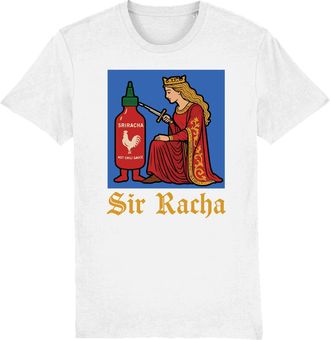 Generic Sir Racha Medieval Knight Humor Men Women T-Shirt White