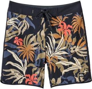 Quiksilver Surfsilk Scallop Board Shorts in Black at Nordstrom Rack, Size 36